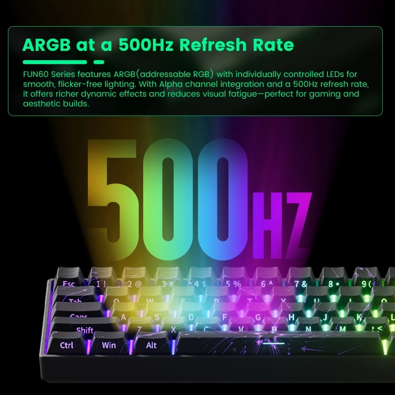 【MonsGeek FUN60 Pro 】 61-Key Magnetic Switch RGB ABS Keyboard MagMech With RT/DKS/8K Polling Rate