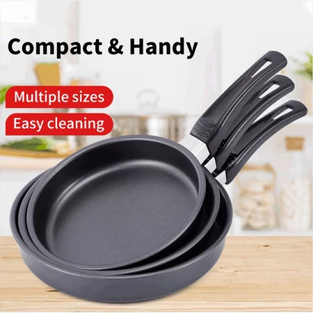 46% OFF 【14/16/18cm】Japanese Original Frying Pan with Handle Non Stick Pans Steak Fried Less Oil Wok
