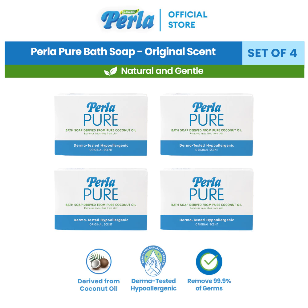 8% OFF  Perla Pure Bath Hypoallergenic Soap Original Scent - Personal Care (Set of 4)