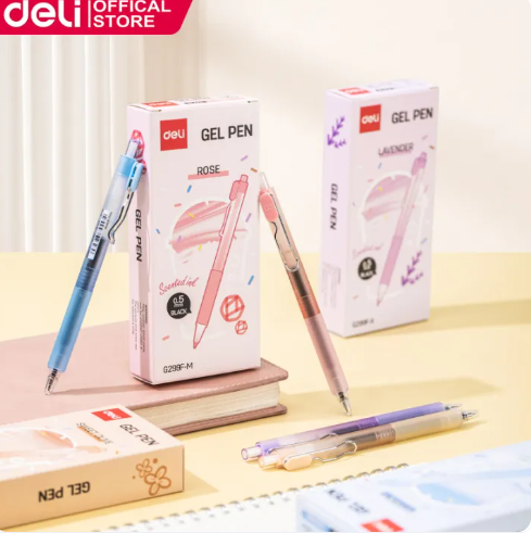 62% OFF Deli Fragrance Press Neutral Pen 0.5mm ST Head Gel Pen Black Ink EG299F-X 1Pc