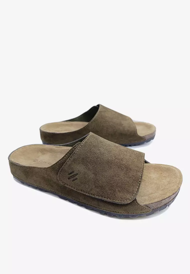 57% OFF Dr. Cardin Men Cove Core Suede Comfort Sandals with Adjustable Strap D-SLB-8212