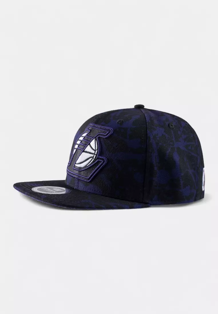 53% OFF Los Angeles Lakers Adjustable Snapback Cap for Men Flat Drops Collection