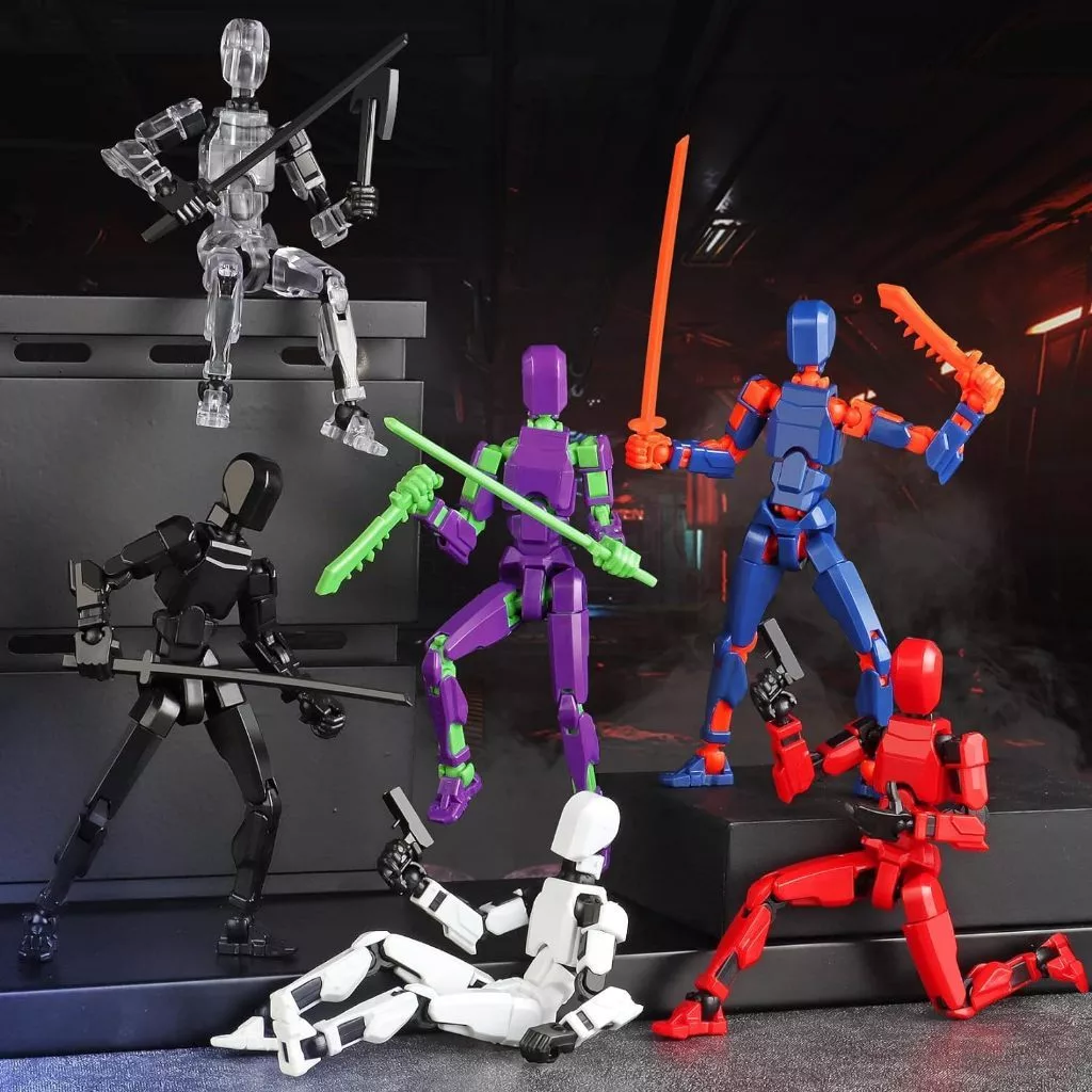 20% OFF 3D Multi-Jointed Movable Shapeshift Robot Creative Printed Mannequin Dummy Action Model Doll Toys