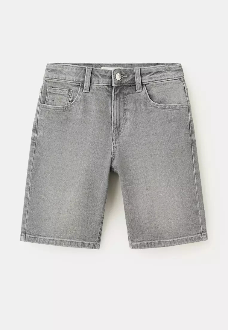 69% OFF Straight-Fit Denim Bermuda Shorts