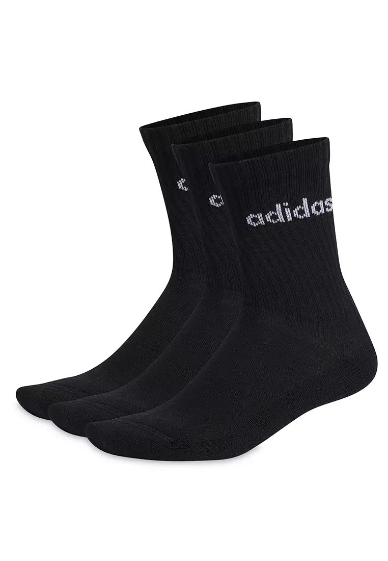 15% OFF linear crew cushioned socks 3 pairs