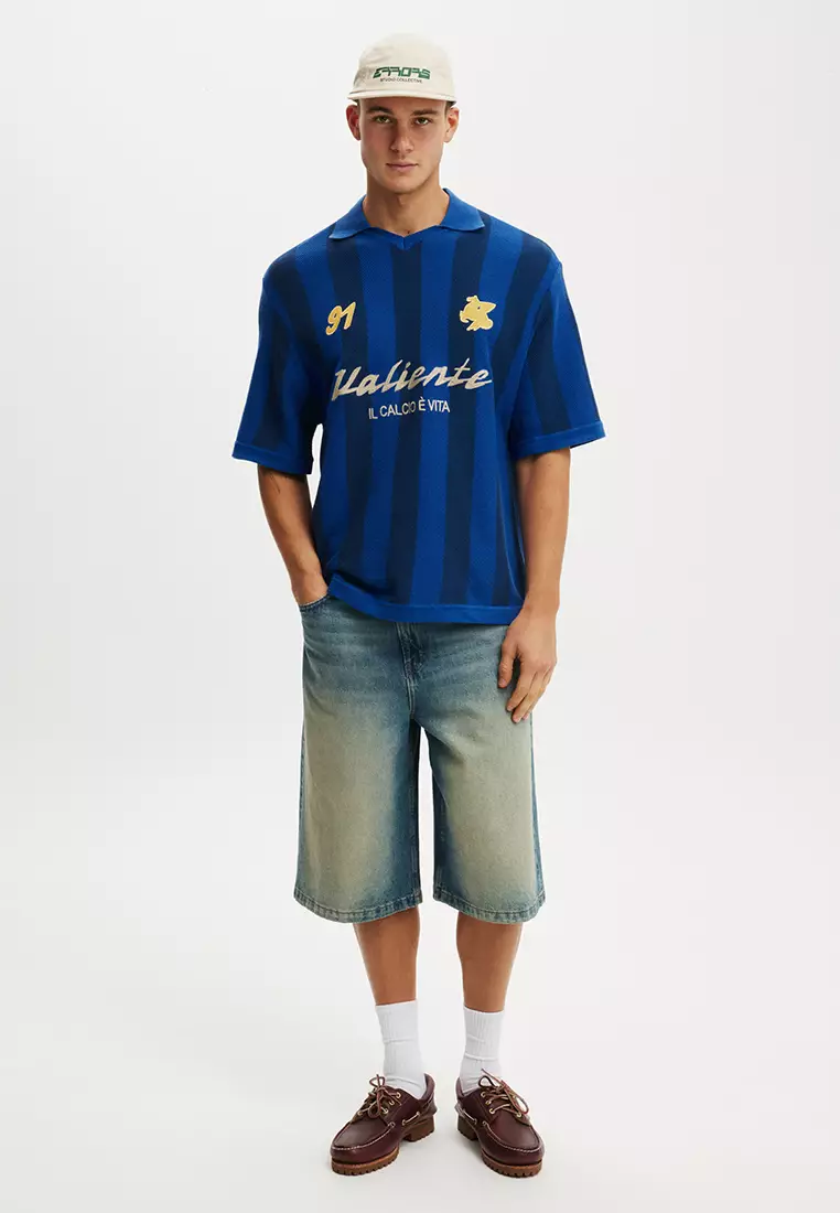 61% OFF Cotton On Knitted Sports Polo Shirt