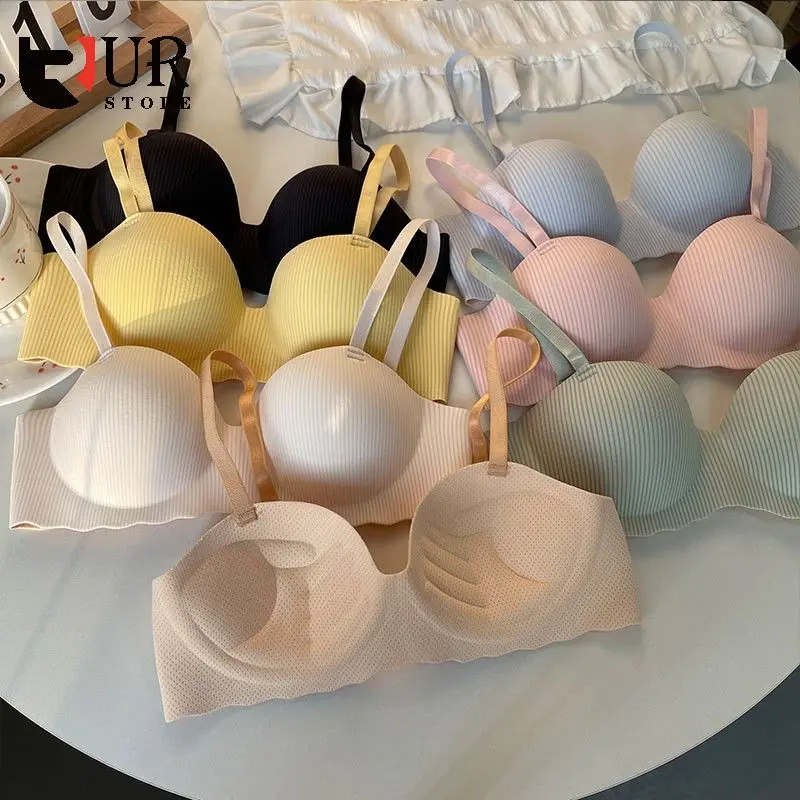 29% OFF Fashion Stripe Underwear Seamless Wireless Soft Women's Bra Comfortable Push Up Lingerie Urstore
