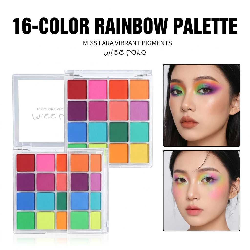 20% OFF Multipurpose Eyeshadow Palette, Colorful 16-Color Makeup Palette, Waterproof, Long-lasting, Smudge Proof, Multi-Use All-In-