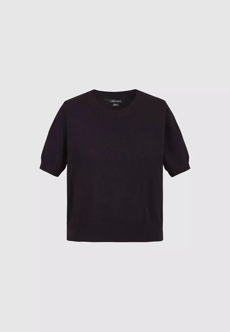 62% OFF Crew Neck Knitted T-Shirt