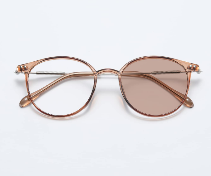 6% OFF Color Changing Metal Frame Round Retro Fashion Glasses, Classic Style Decorative Outdoor Travel Beach Vacation Casual Wear Summer Fashion Glasses For Men And Women, Computer/Reading/Gaming/TV/Phone Glasses