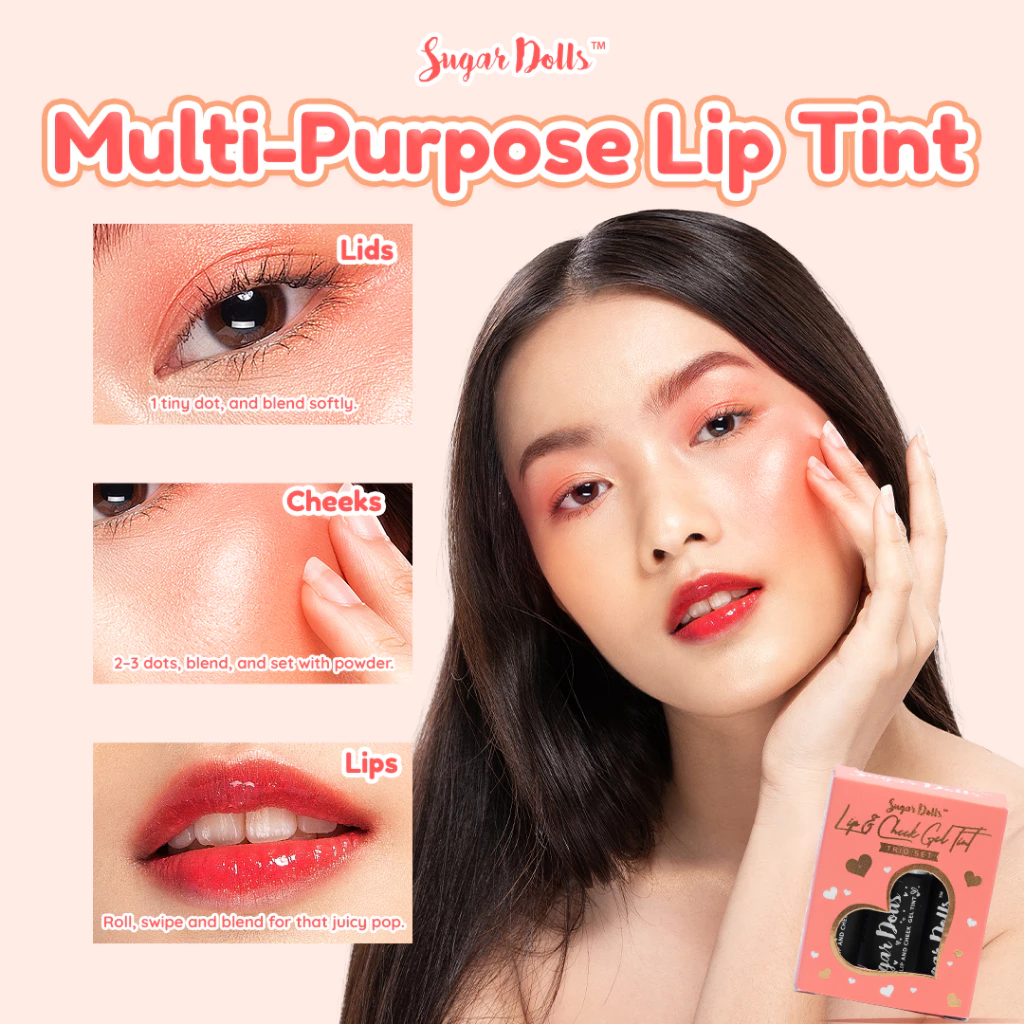 25% OFF Sugar Dolls Lip And Cheek Gel Tint Trio