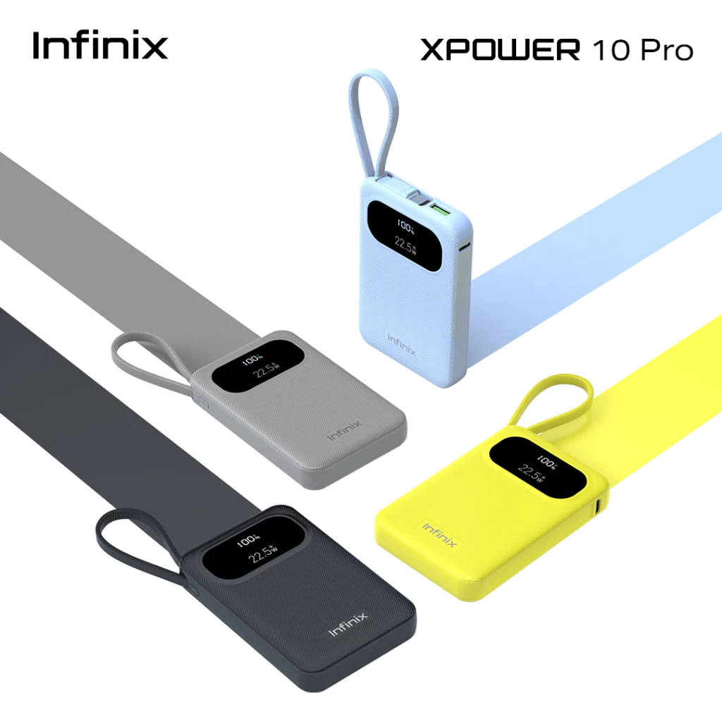 34% OFF Infinix XPOWER 10 Pro, 10000 mAh Capacity, Integrated Type-C Cable, 22.5W Max Output Fast Charging