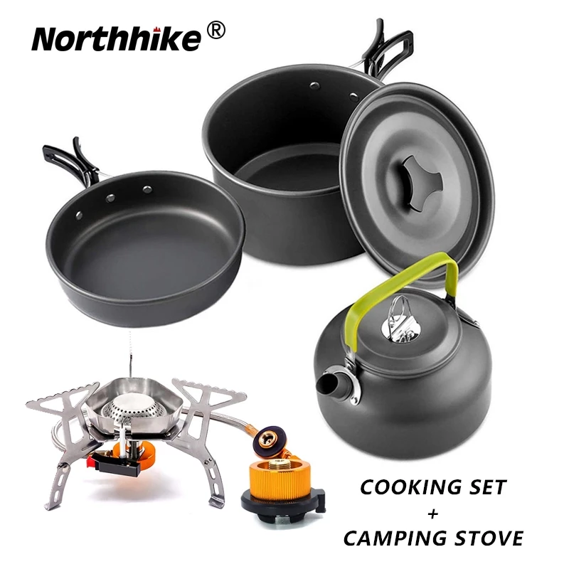 15% OFF Northhike Camping Cookware Kit Cooking Set Cookware Utensils Tableware with Windproof Camping stove
