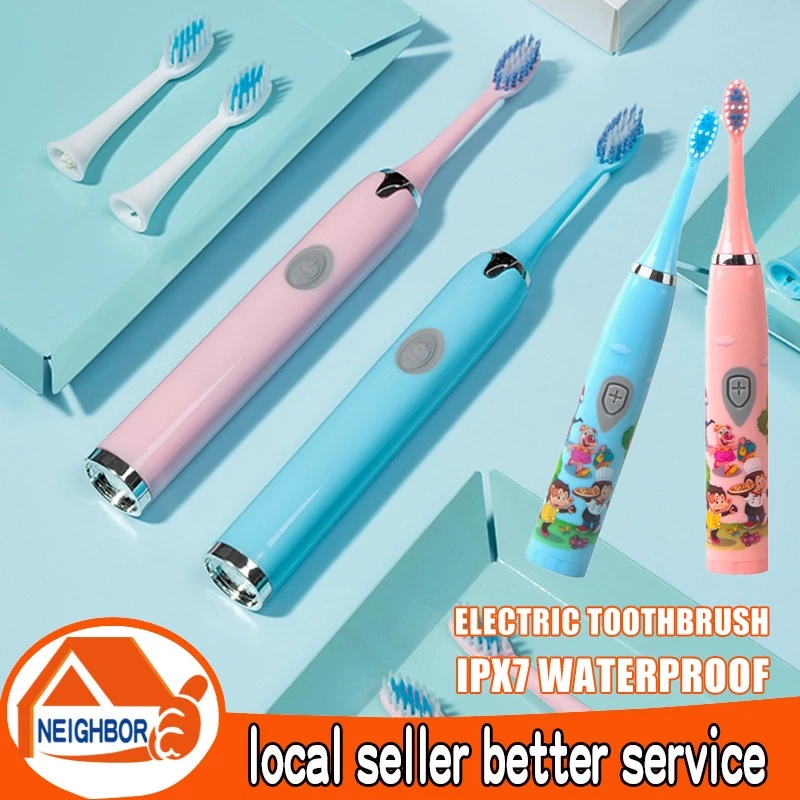 51% OFF Electric Toothbrush Children Sonic Cartoon Kids With Replace The Toothbrush Head