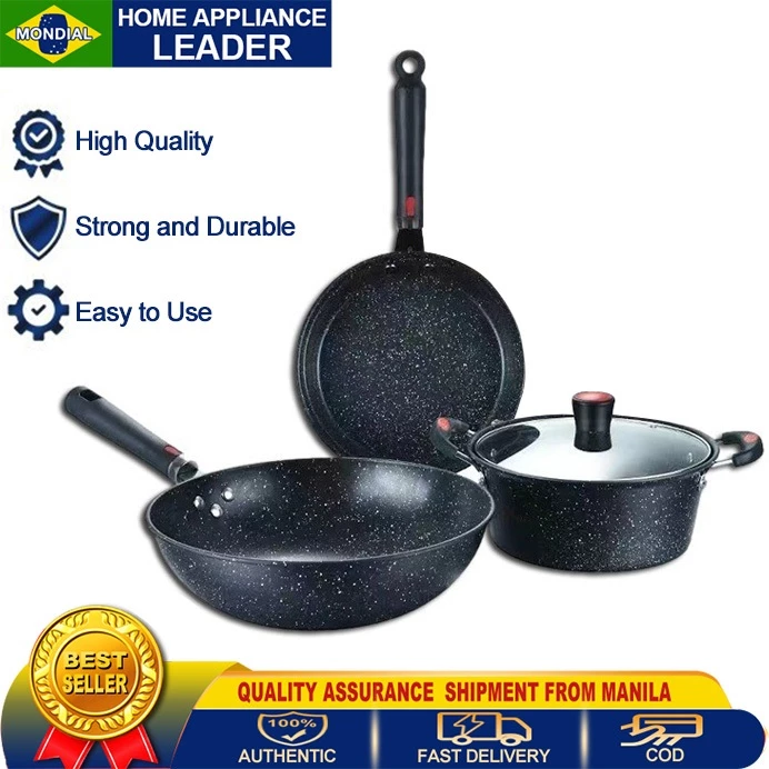 53% OFF MONDIAL 3 In 1 Cookware Set Frying Pans Non Stick Pot Set Non Stick Pan Non Stick Wok Set Non Stick