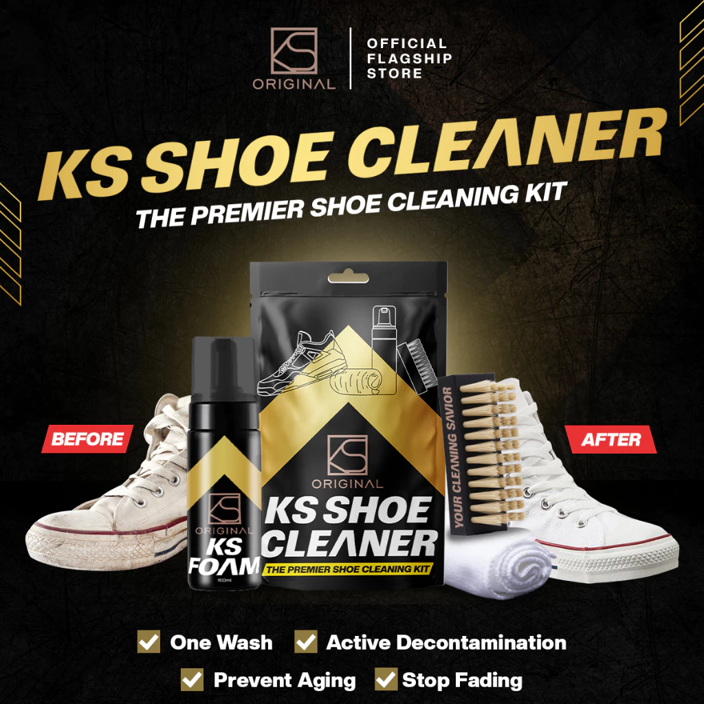 7% OFF KS Shoe Cleaner – Premium Sneaker Cleaning Kit No-Rinse Neutral Formula White Shoes Care Dry Clean