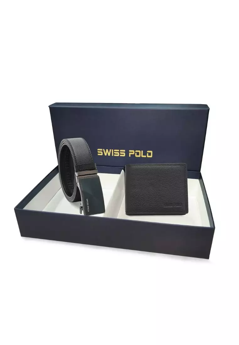 46% OFF Gift Set - Holeless Leather RFID Wallet + 35mm Auto Belt - Black