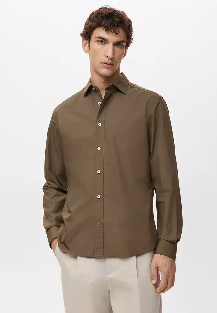 60% OFF MANGO Man Regular-Fit 100% Cotton Shirt