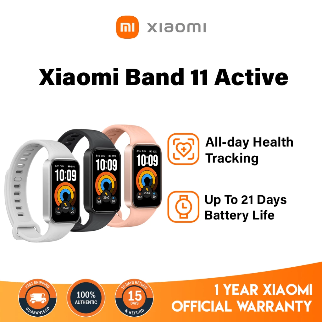 35% OFF Xiaomi Smart Band 11 Active 1.47" 60Hz Colour Dispaly5ATM Water Resistance Global Version