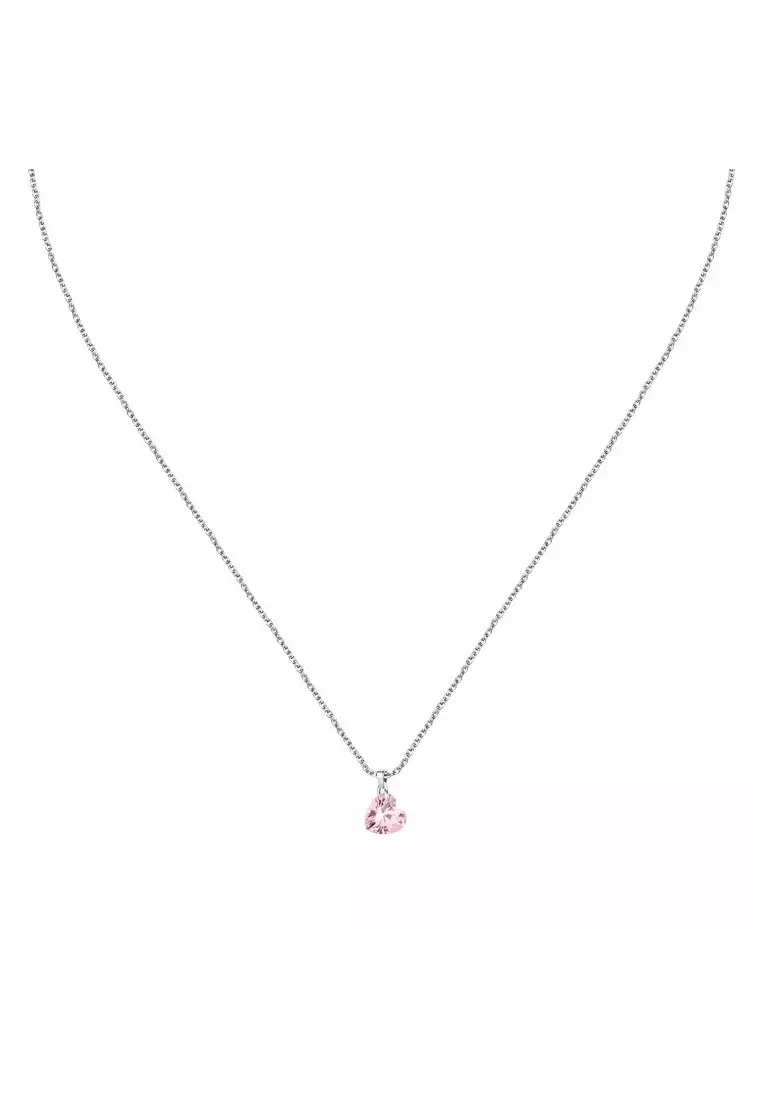 30% OFF LA PETITE STORY Pink Heart SILVER 925 WOMAN NECKLACE 40+5CM LPS10AWV33