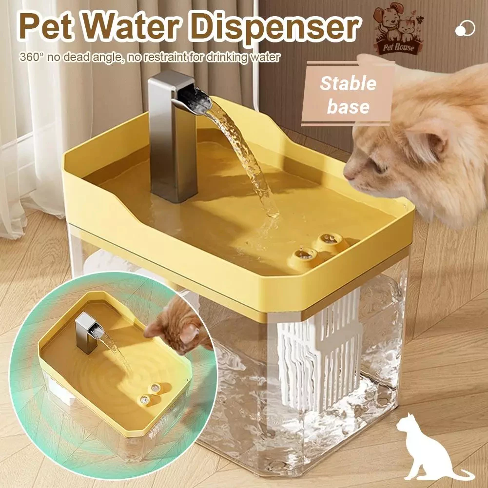 50% OFF 1.5L Pet Bowl Loop Mute Pump Water Fountain For Dog Automatic Water Dispenser For Cat Dog