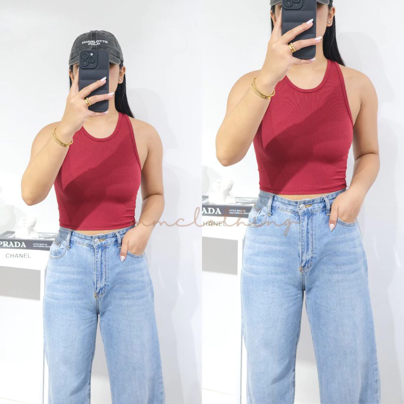 65% OFF Lily Plain Cropped Top