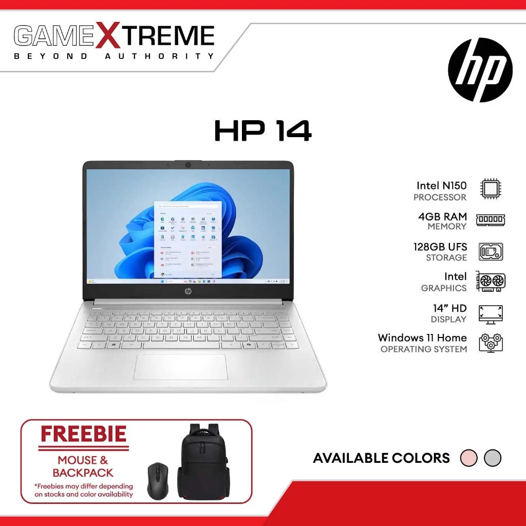 42% OFF HP 14" HD Laptop Intel N150 Processor 4GB LPDDR5 RAM / 128GB UFS Intel Graphics Windows 11 Home
