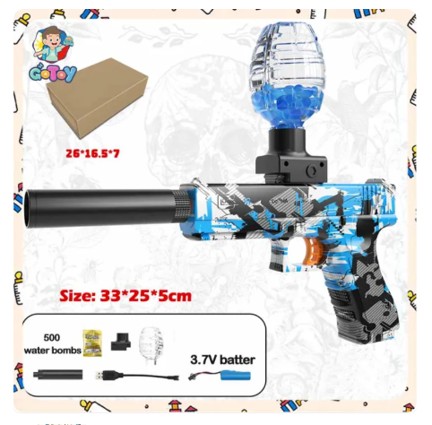 3% OFF Electric Full-automatic Gel Ball Blaster Gun Splatter Ball Graffiti Automatic Shooting Weapon Outdoor CS Games toys for kids boy gel blaster gun toy for kids gel gun