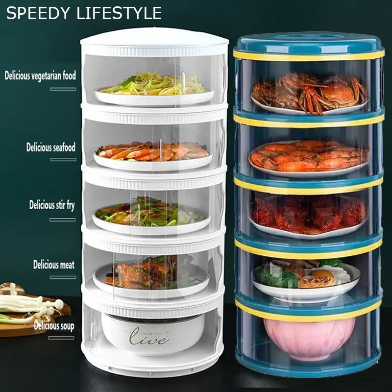 50% OFF Modern 5 Layer Household Multi layer Food Storage Box Anti flies Insulation Food Keeper-Z264