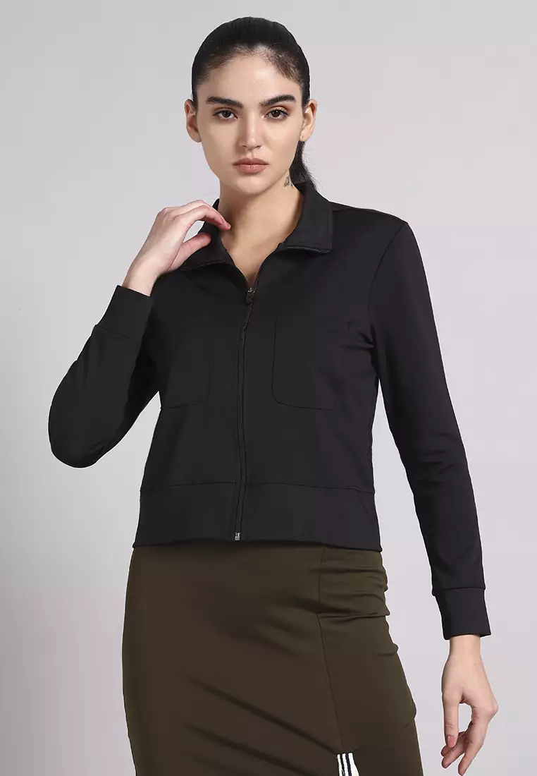 83% OFF Women's Vertex Luxe Crop Performance Black Jacket