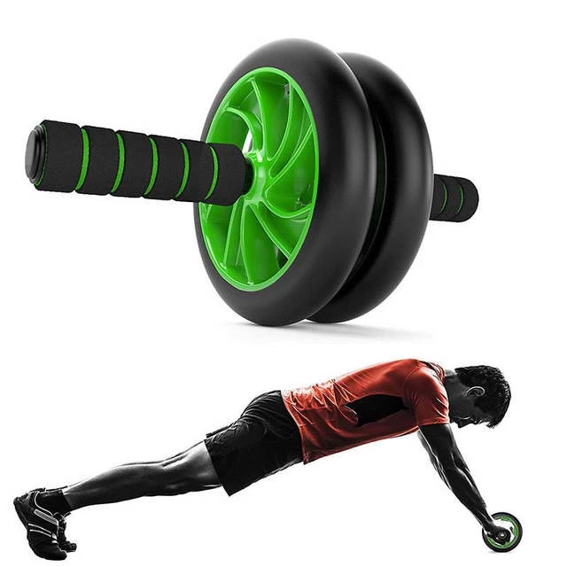 51% OFF Abdominal Wheel Gym Exercise Roller with Extra Thick Knee Pad Mat（Random color ）