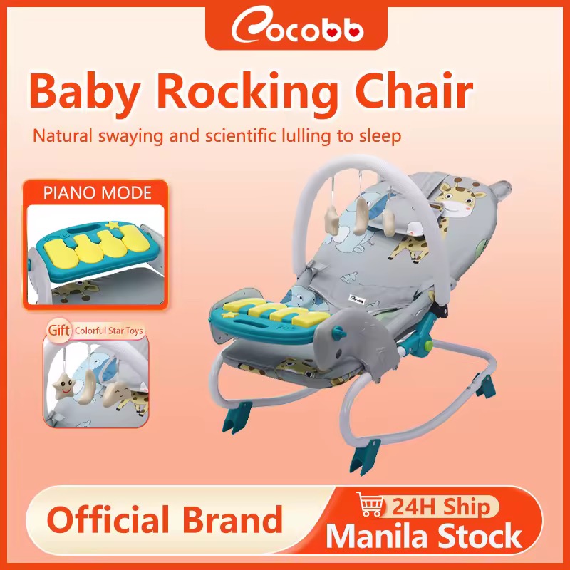 55% OFF COCOBB Baby Rocking Newborn Baby Rocking Chair Seat Safety Balanced Rocking Bouncer Foldable Adjustable Bouncer Chair