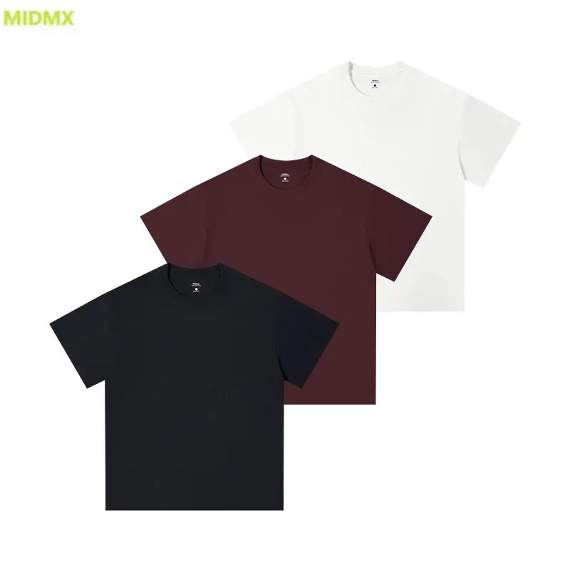 35% OFF MIDMX Basic Unisex 100% Cotton Top Plain Crewneck Short Sleeve T-shirt | Soft Breathable Streetwear