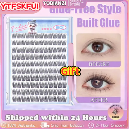 41% OFF 【Local Stock】BQI 120 Clusters Glue-free False Eyelashes Large-capacity 10-12mm Self-Adhesive Softer Lashes Set For Novice Reusable False Eyelashes