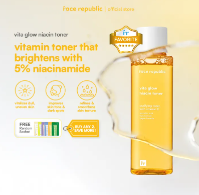 10% OFF Face Republic Vita Glow Niacin Toner 160mL [Dull Skin, Brightening / Niacinamide 5%] Vegan | Clean Kbeauty Skincare