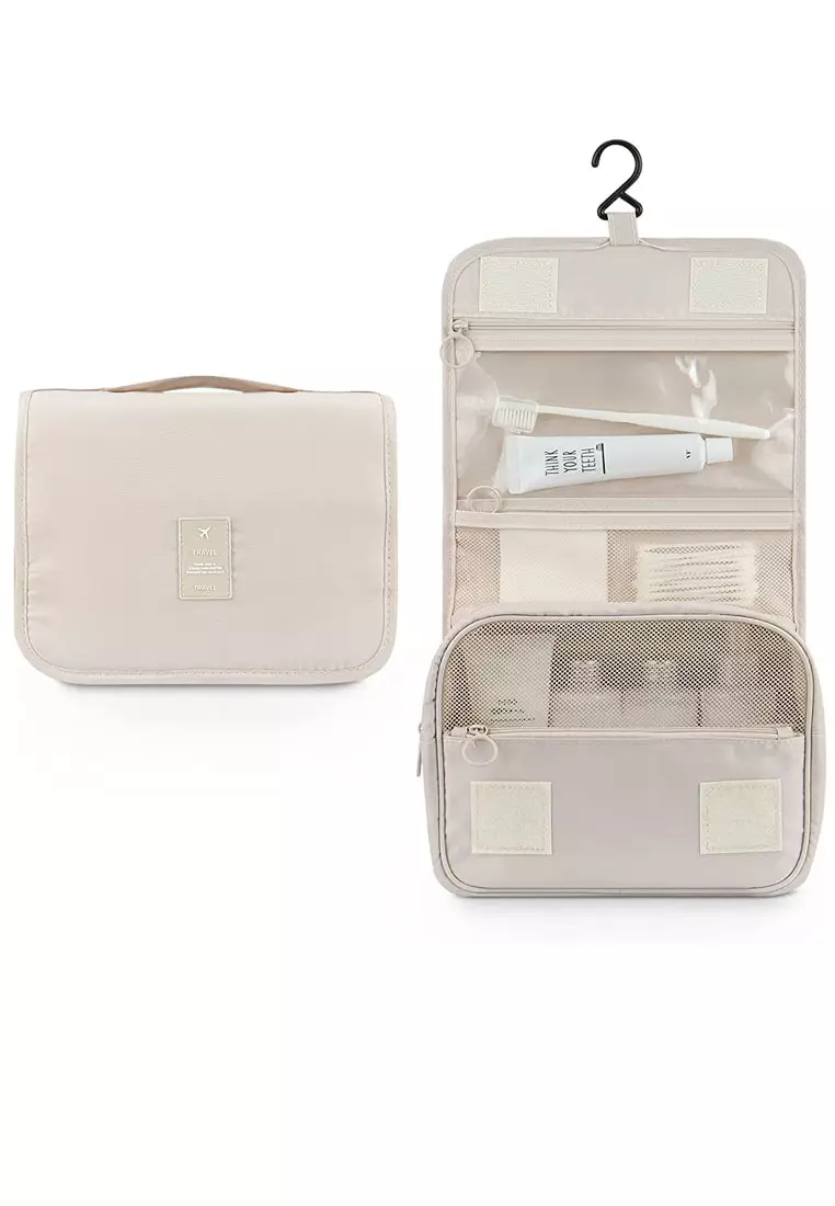 62% OFF Toiletry Cosmetic Organizer Bag 24x20x8cm – Beige