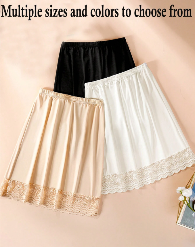 20% OFF 3 Pcs/1 Pc Women's Waist Slimming, Static-Resistant Half Slip Underskirt With Adjustable Elastic Waistband, Multi-Size & Color Options Summer, School Fall, Autumn, Halloween