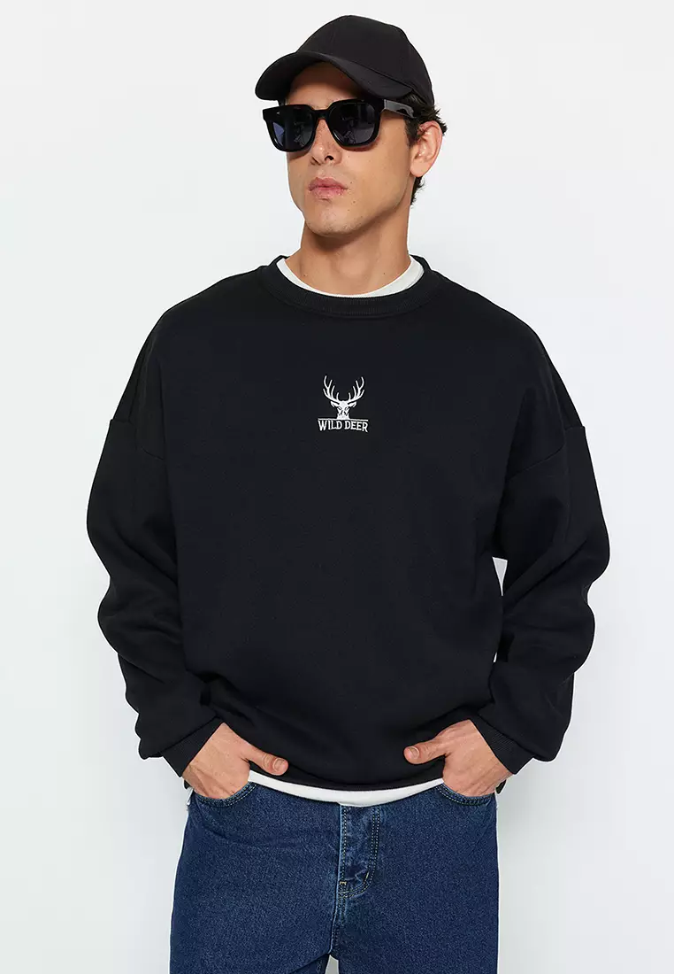 25% OFF Trendyol Animal Embroidered Sweatshirt