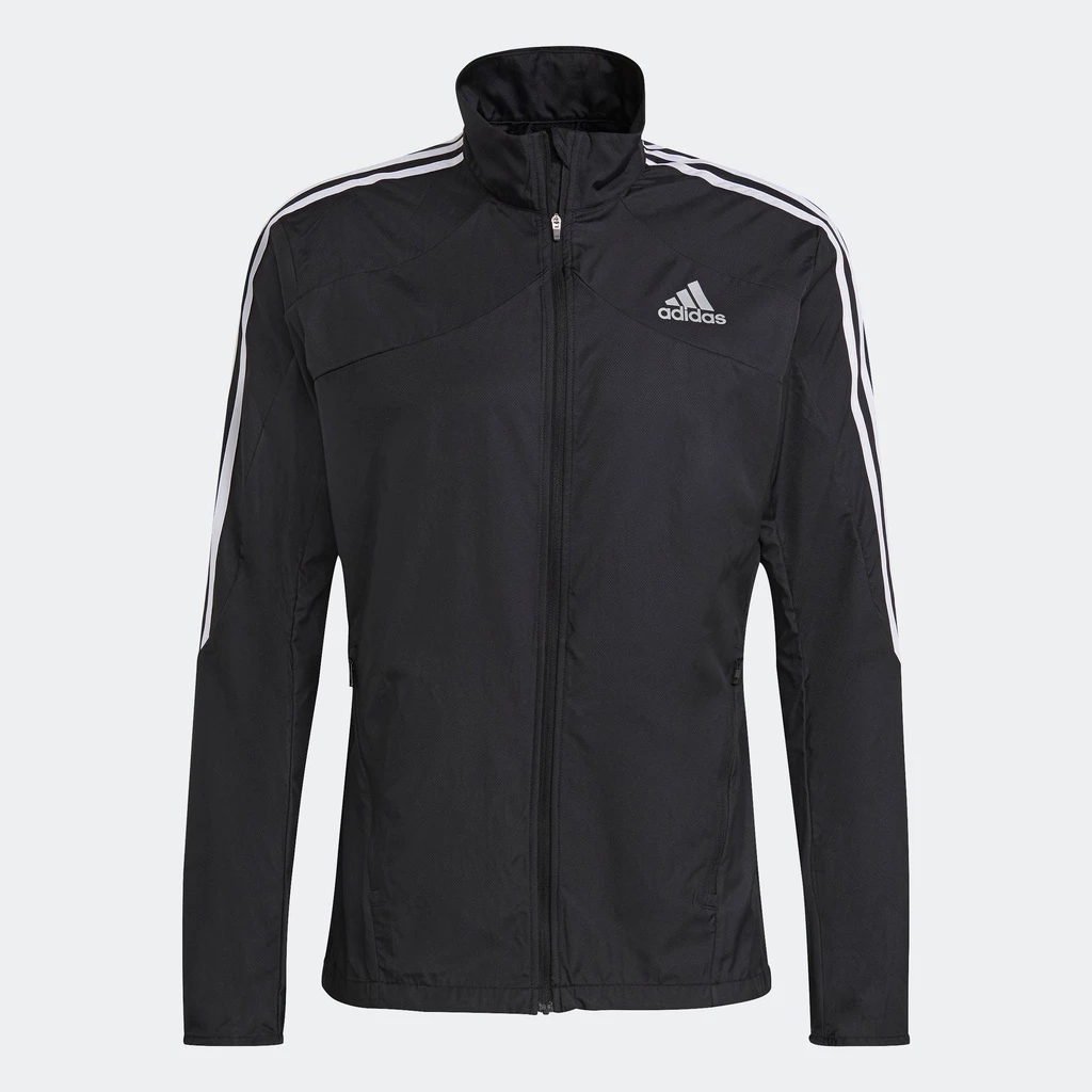 40% OFF Running Marathon 3-Stripes Jacket Men Black GM1410