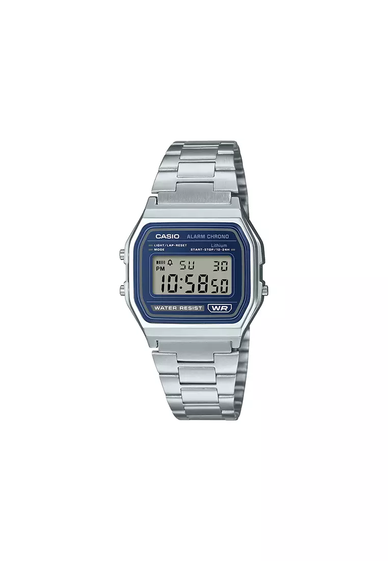 55% OFF A158WEA-2 Unisex Digital Watch Stainless Steel Band