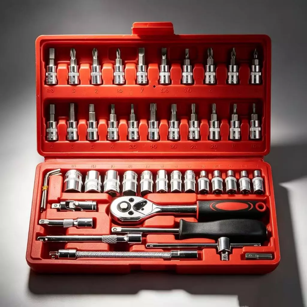 75% OFF SJW High Quality 46pcs/set Tool Box Car Motorcycle Repair Set Hand Tools Home Service motor DIY