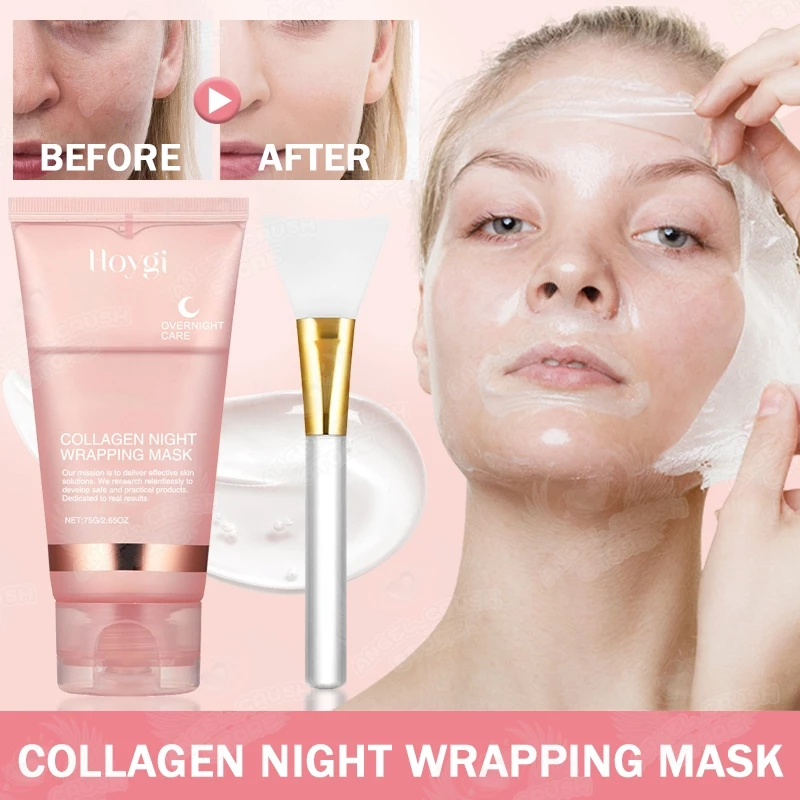 44% OFF Collagen Night Wrapping Mask Peel Off Deep Cleansing Moisturizing Skin Care Firming Sleeping Mask