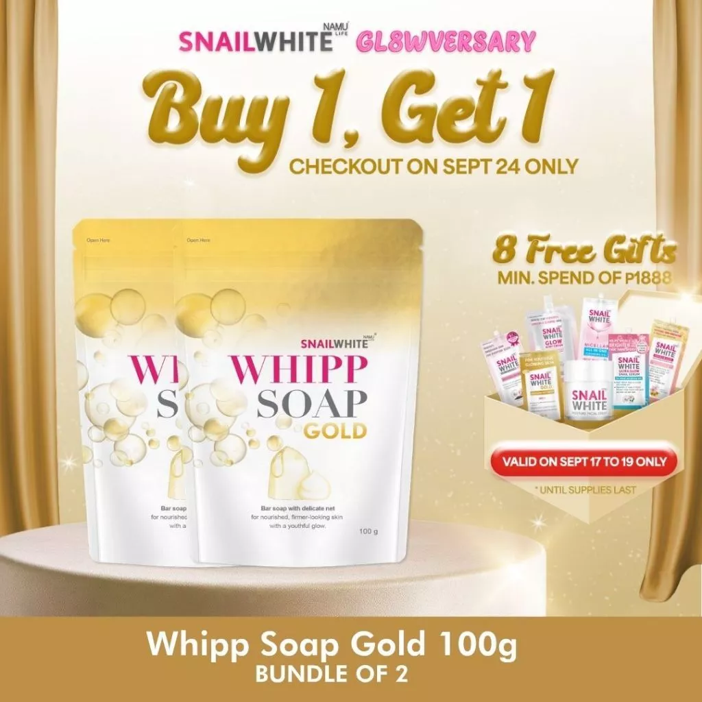30% OFF SNAILWHITE Whipp Soap Gold 100g Bundle of 2