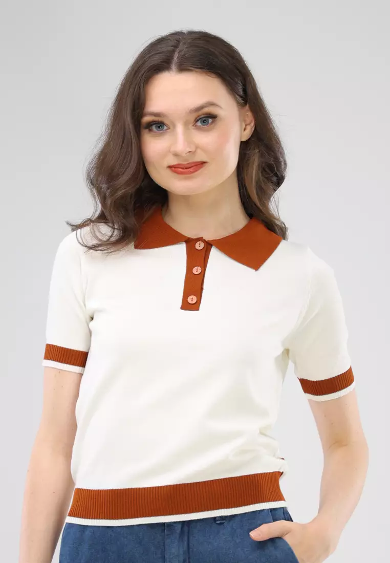 38% OFF Redgirl Knitted Short Sleeves Top