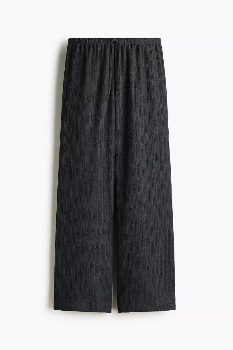 69% OFF Textured jersey drawstring trousers