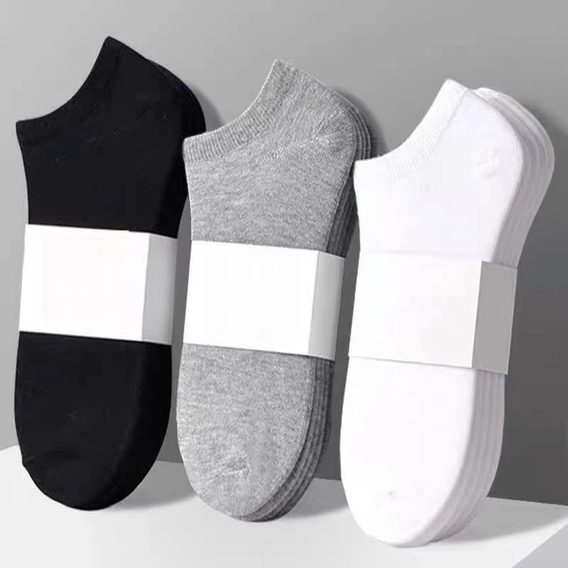 82% OFF 10 Pairs Unisex Socks Cotton Plain Black/White/Grey Korean Summer Breathable Ankle Socks