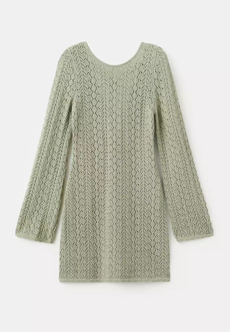 71% OFF Crochet Dress With Back Neckline