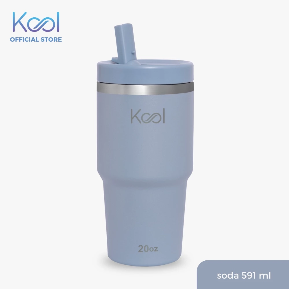 41% OFF Kool Insulated Stainless Steel Desk Tumbler With Straw - Soda Blue - 20oz/591ml