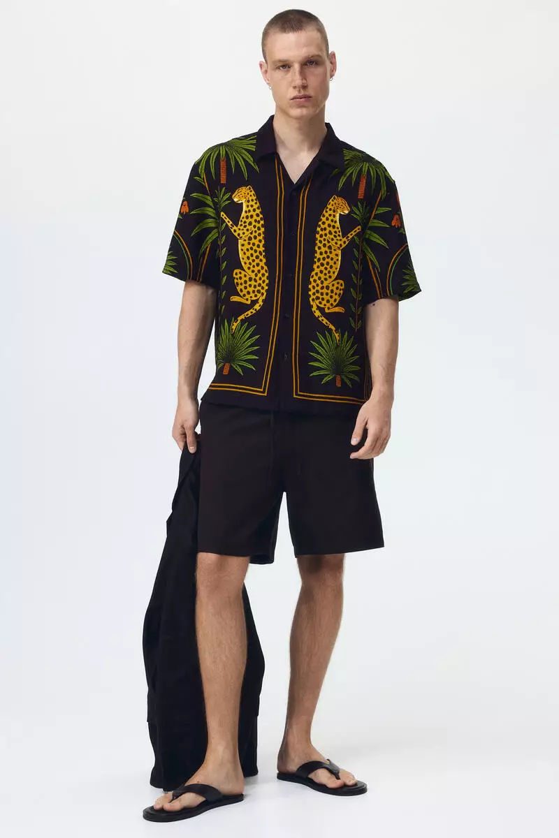10% OFF H&M Relaxed Fit Printed resort shirt