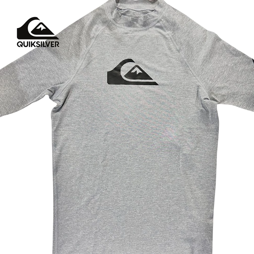 67% OFF Quiksilver All Time Ss Id Grey Mens Rashguards Shortsleeve